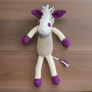 Handmade Crochet Amigurumi Horse Cow Plush – 16” Large